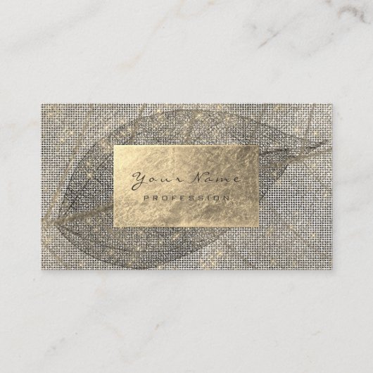 ゴールデンフォイルセピアアーバンオーガニックボタニカルブラック 名刺 (正面)