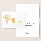 ゴールデンフォイルドハムラジオ誕生日カード 箔カード (ディスプレー)