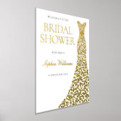 ゴールデンフォイルドレスブライダルシャワーラージウェルカムサイン 箔ポスター (レイダウン)