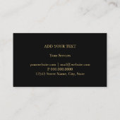 ゴールデンフォイルパイナップルスクリプト名刺（黒） 名刺 (裏面)