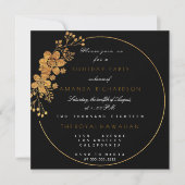 ゴールデンフォイルフローラグラムビップバースデーパーティー 招待状 (正面)
