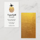 ゴールデンフォイル写真パイナップル 名刺 (正面/裏面)