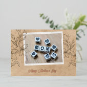 ゴールデンフォイル母の日のグリーティングカード 箔シーズンカード (立ち正面)