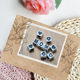 ゴールデンフォイル母の日のグリーティングカード 箔シーズンカード