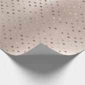 ゴールデンフォキエ紙吹雪ドットメタリックパール赤面 ラッピングペーパー (角)