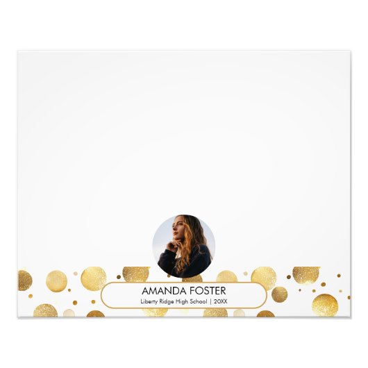 ゴールデンフォト卒業パーティーの署名ポスター フォトプリント            (正面)