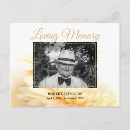 ゴールデンフォト葬儀追悼式招待状 ポストカード