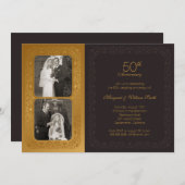 ゴールデンフォト50結婚周年記念パーティー 招待状 (正面/裏面)
