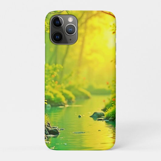 ゴールデンフォレストストリーム 平和な芸術 Case-Mate iPhoneケース (裏)