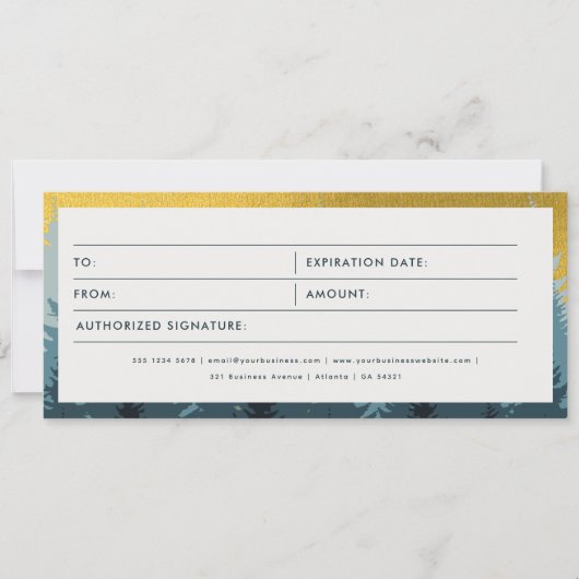 ゴールデンフォレストビジネスギフト証明書利用券 (正面)