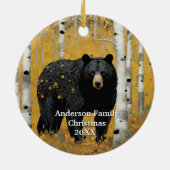 ゴールデンフォレストブラックベア セラミックオーナメント (裏面)