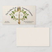 ゴールデンフォークとつる植物ケータリングフードサービス 名刺 (正面/裏面)