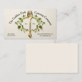 ゴールデンフォークとつる植物ケータリングフードサービス 名刺