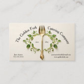 ゴールデンフォークとつる植物ケータリングフードサービス 名刺 (正面)