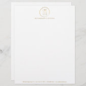 ゴールデンフォークスプーンナイフスケッチロゴケータリング レターヘッド (正面/裏面)