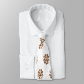 ゴールデンフォーリーフクローバーグッドラック金ゴールドとホワイト ネクタイ (タイ)