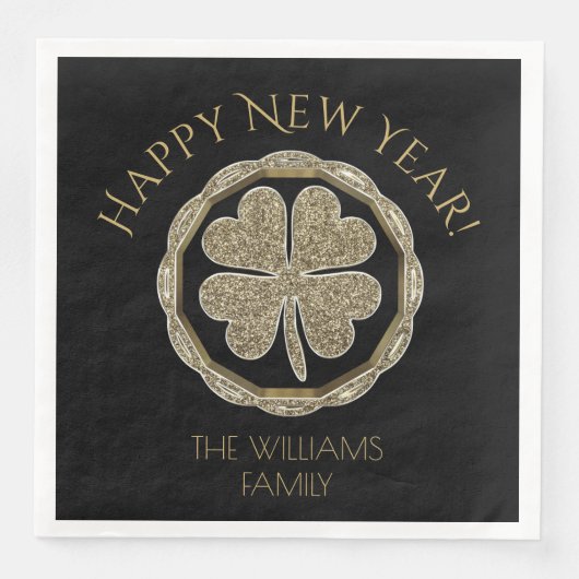 ゴールデンフォーリーフクローバーハッピーニューイヤー幸運 (正面)