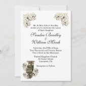 ゴールデンフクロウクリームの花 招待状 (正面)