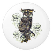 ゴールデンフクロウグリーンラン セラミックノブ (正面)