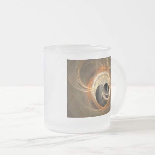 ゴールデンフラクタルハート(ラブマグ付き) フロストグラスマグカップ (正面右)