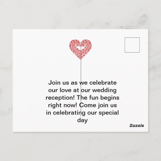 ゴールデンフラムとエレガント華美なウェディングシルエット ポストカード (裏面)