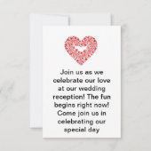 ゴールデンフラムとエレガント華美なウェディングシルエット 招待状 (裏面)