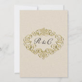 ゴールデンフラリッシュ結婚式招待状 招待状 (裏面)