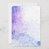 ゴールデンフラワーズウォーターカラーブルー 招待状 (裏面)