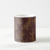 ゴールデンフラワーズデザイン コーヒーマグカップ (中央)