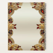 ゴールデンフラワーズレッドジェムストーンプランナー プランナー手帳 (裏面)