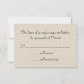 ゴールデンフラワーズ結婚のクレストベージュウェディングRSVP 出欠カード (裏面)