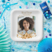 ゴールデンフラワーハイスクール卒業 ペーパープレート (パーティー)