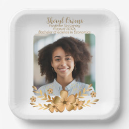 ゴールデンフラワーハイスクール卒業 ペーパープレート