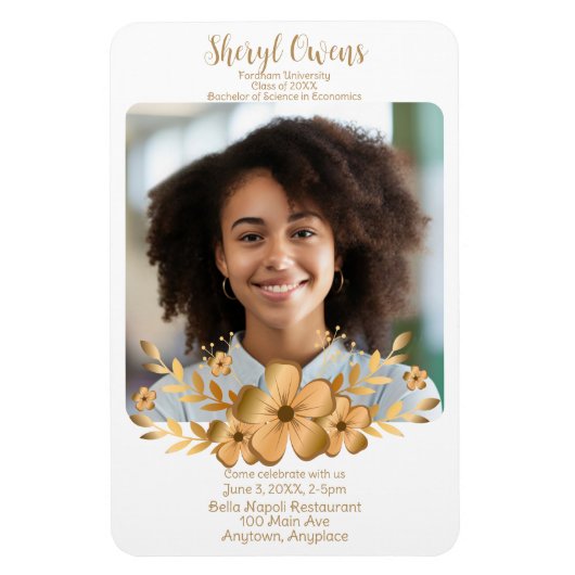 ゴールデンフラワーハイスクール卒業 マグネット (縦)