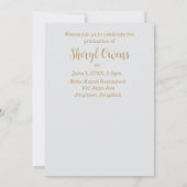 ゴールデンフラワーハイスクール卒業 招待状 (裏面)