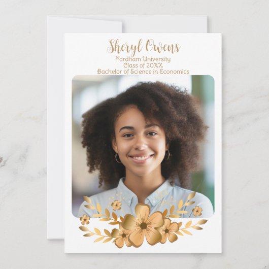 ゴールデンフラワーハイスクール卒業 招待状 (正面)