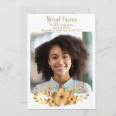 ゴールデンフラワーハイスクール卒業 招待状 (正面/裏面)