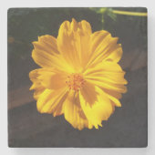 ゴールデンフラワーマクロ写真 ストーンコースター (正面)