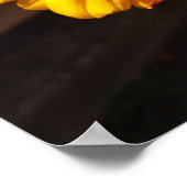 ゴールデンフラワーマクロ写真 ポスター (角)