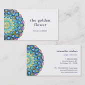 ゴールデンフラワーマンダラブルーパープル 名刺 (正面/裏面)