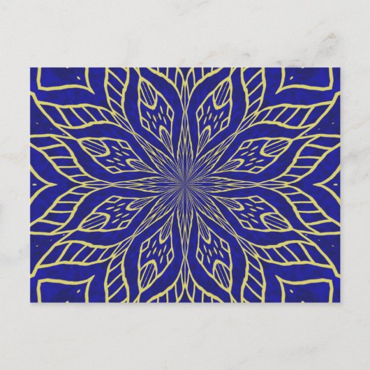 ゴールデンフラワーマンダラ ポストカード (正面)