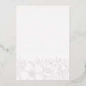 ゴールデンフラワーリースフレームエレガントなウェディングデザイン 箔招待状 (裏面)