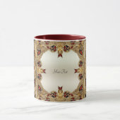 ゴールデンフラワーレッドジェムストンマグ マグカップ (中央)