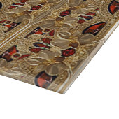 ゴールデンフラワーレッドジェムストーンカッティングボード カッティングボード (角)