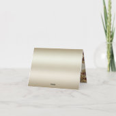 ゴールデンフラワーレッドジェムストーンサンキューカード サンキューカード (裏面)