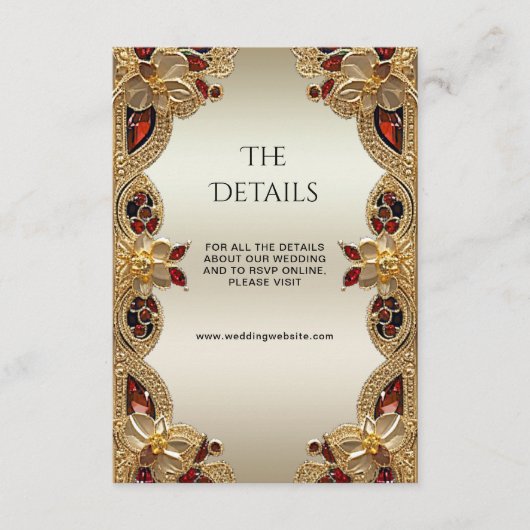 ゴールデンフラワーレッドジェムストーンスプレンダー詳細 エンクロージャーカード (正面)