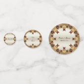 ゴールデンフラワーレッドジェムストーンテーブル紙吹雪 コンフェッティ (正面)