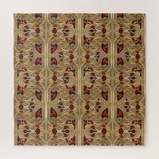 ゴールデンフラワーレッド装飾用ジグソーパズル ジグソーパズル (縦)