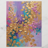 ゴールデンフラワー色彩の鮮やかズスクラップブック紙 (正面)