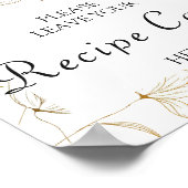 ゴールデンフラワー レシピ カード ポスター 看板 (角)